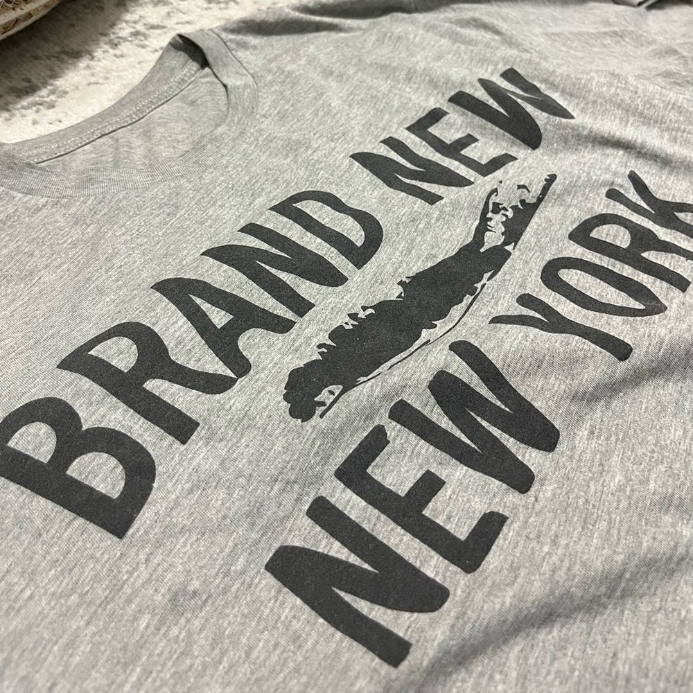 BRAND NEW // new york. music band tshirt soft light grey indie merch